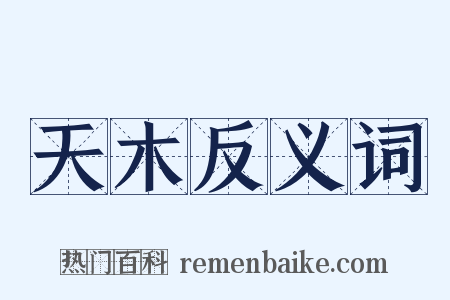 天木反义词是什么意思的图片